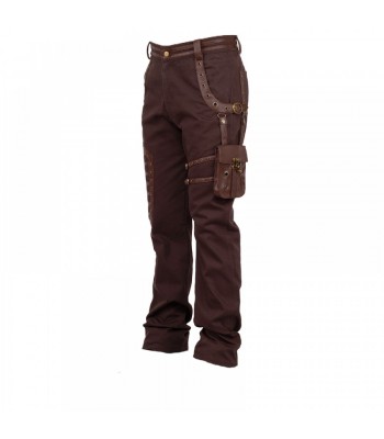 Men Gothic Pant Steampunk Dystonia Brown Trouser For Sale